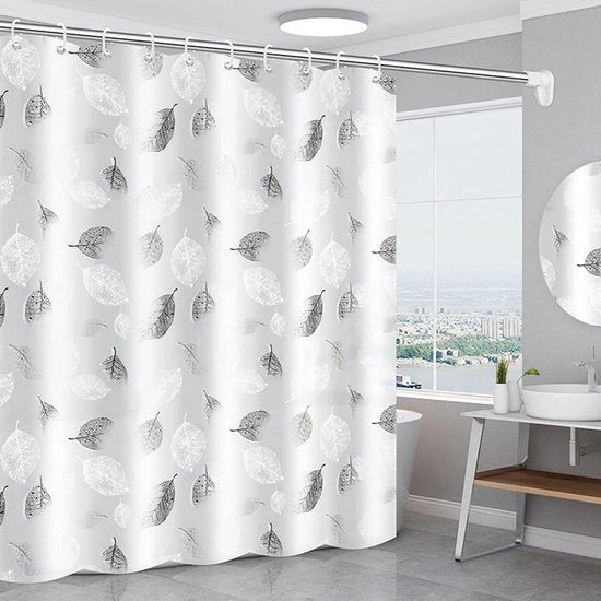 Douchegordino acqua impermeabile 200 x 200 cm - tenda da bagno con 15 anelli - lavabile - GOOPOOL Douchegordino