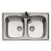 Lavello inox 2 v 86x50 incasso