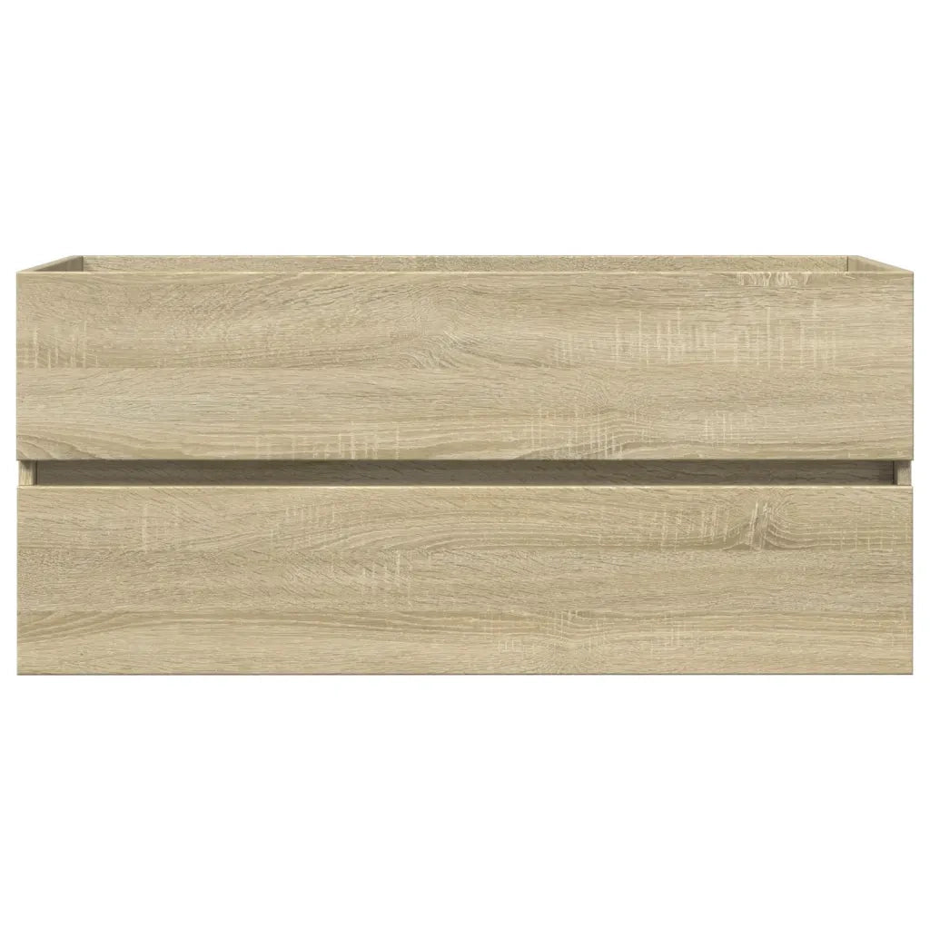 Set Mobili da Bagno 2 pz in Ceramica e Legno Multistrato