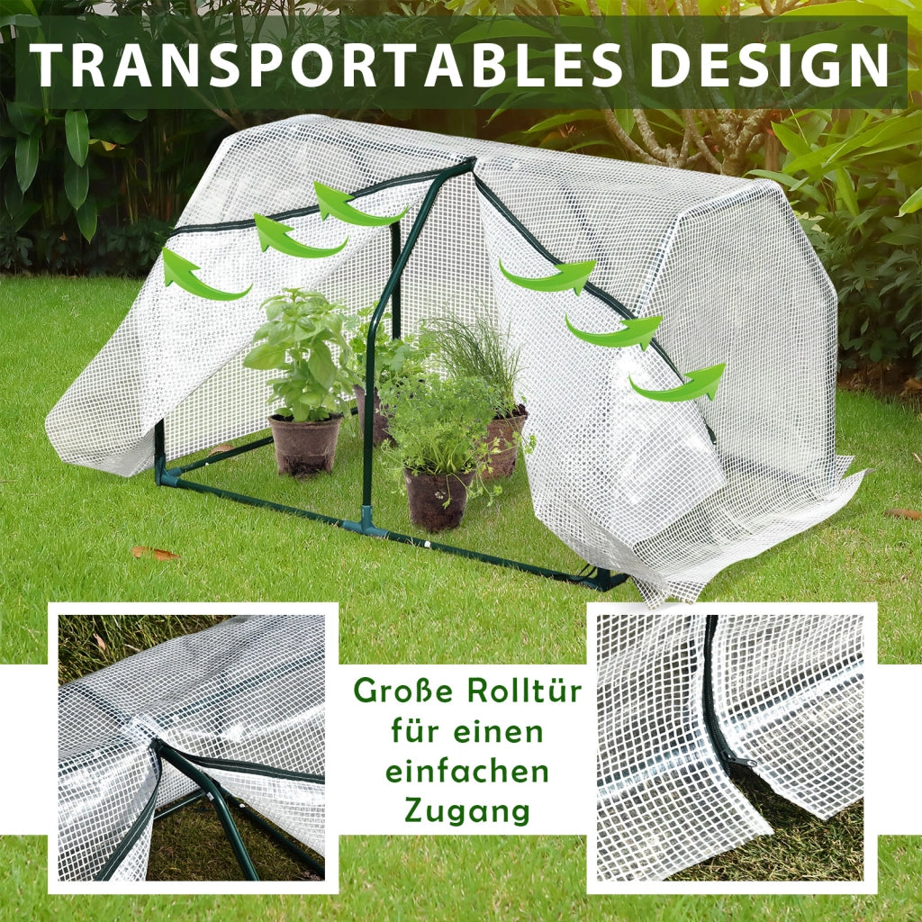 Mini serra, serra in alluminio, resistente ai raggi UV, 99 x 71 x 60 cm, per pomodori e piante da giardino