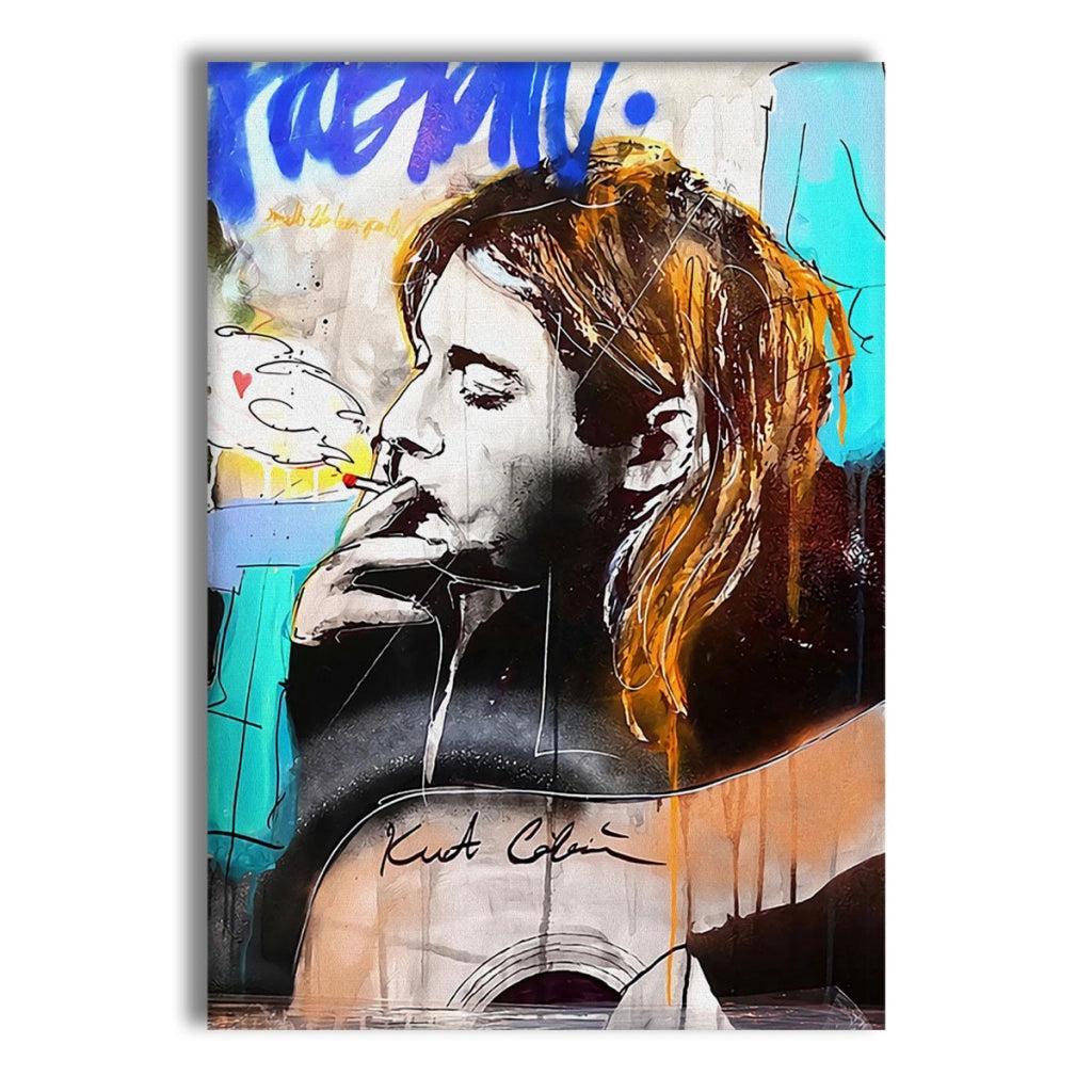 The Grunge -  Quadro Canvas Contemporaneo su telaio in legno Misura: 50x70 cm