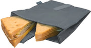 Sacchetto Sandwich XL, riutilizzabile, nero, ecocompatibile, regolabile, facile da pulire e lavabile in lavatrice