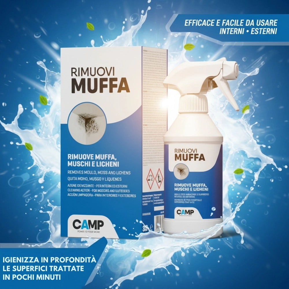 Kit 2 pezzi rimuovi muffa 300 ml pulitore igienizzante per interni e esterni