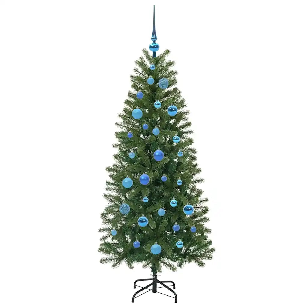 Albero di Natale | Decorazioni natalizie artificiale con 150 LED Verde 150 cm PE e PVC