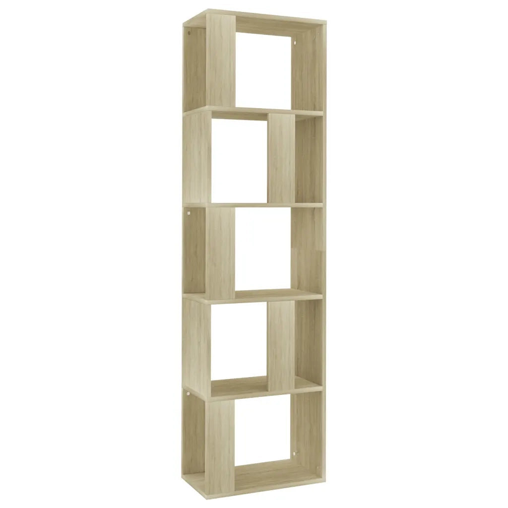 Libreria Divisorio-Scaffale per Libri-Mobile di Stoccaggio Rovere Sonoma 45x24x159 cm Legno Multistrato