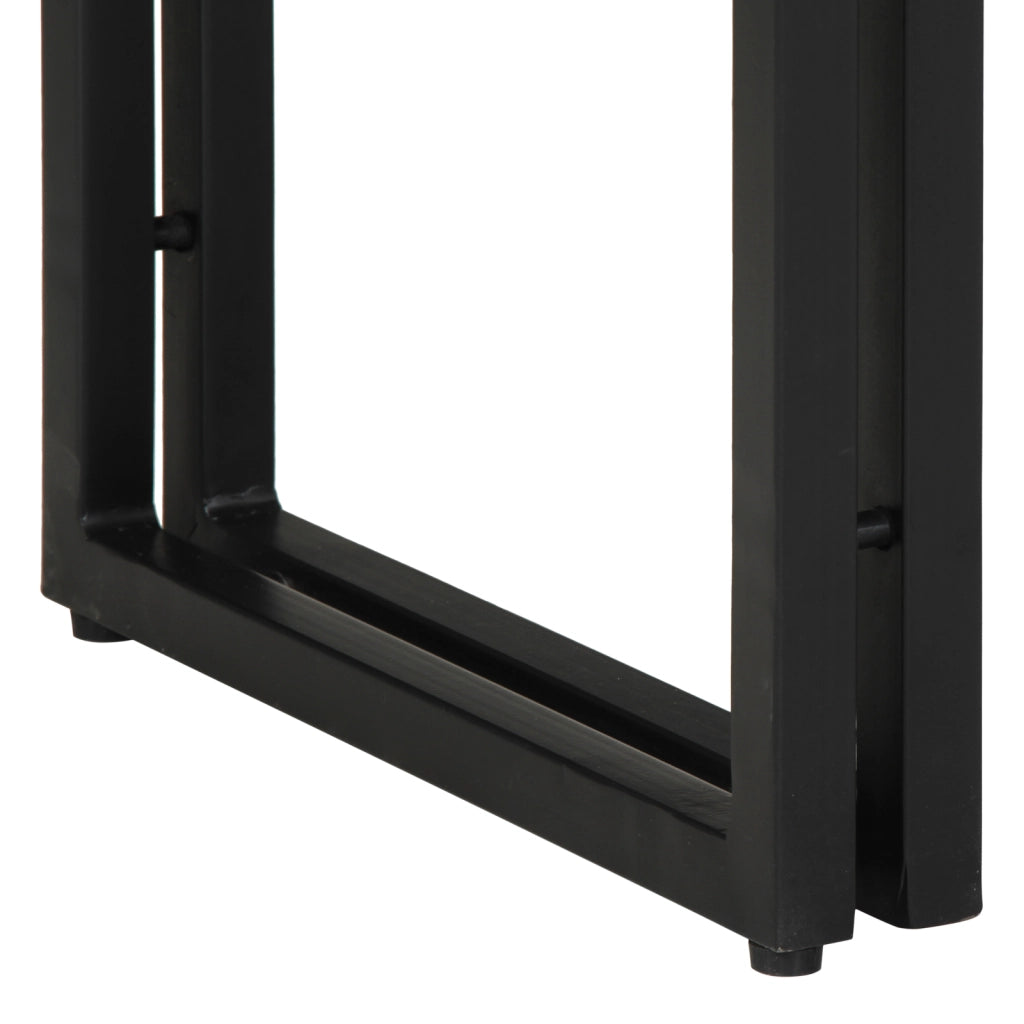 Tavolini  Multicolore 90x33x75 cm in Legno Massello Recuperato e Metallo
