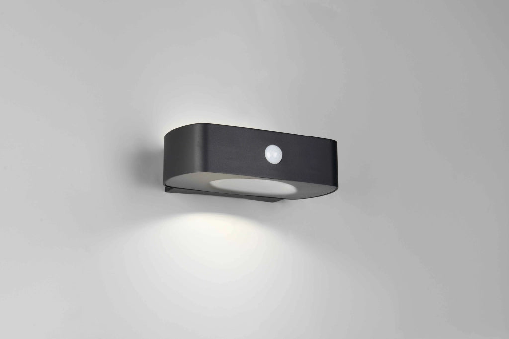 Applique da esterno LED, solare, c/sensori, nero, L 22 cm, Bilbao