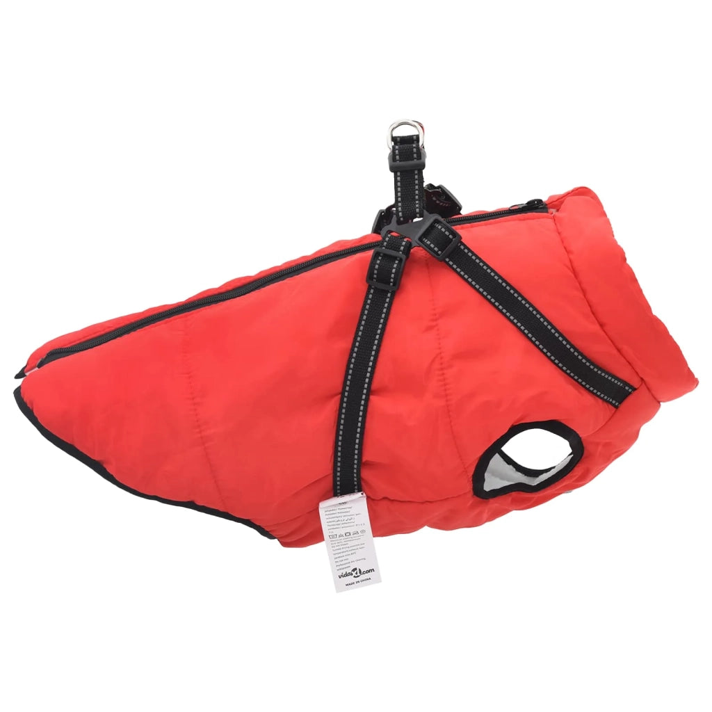 Cappotto per Cani Rosso L44 Pile e Poliestere CFW3649919