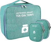 Kit di pronto soccorso da viaggio - 3 pezzi borsa di pronto soccorso da viaggio vuota con grande capacità, per uso esterno e domestico - Verde Classico