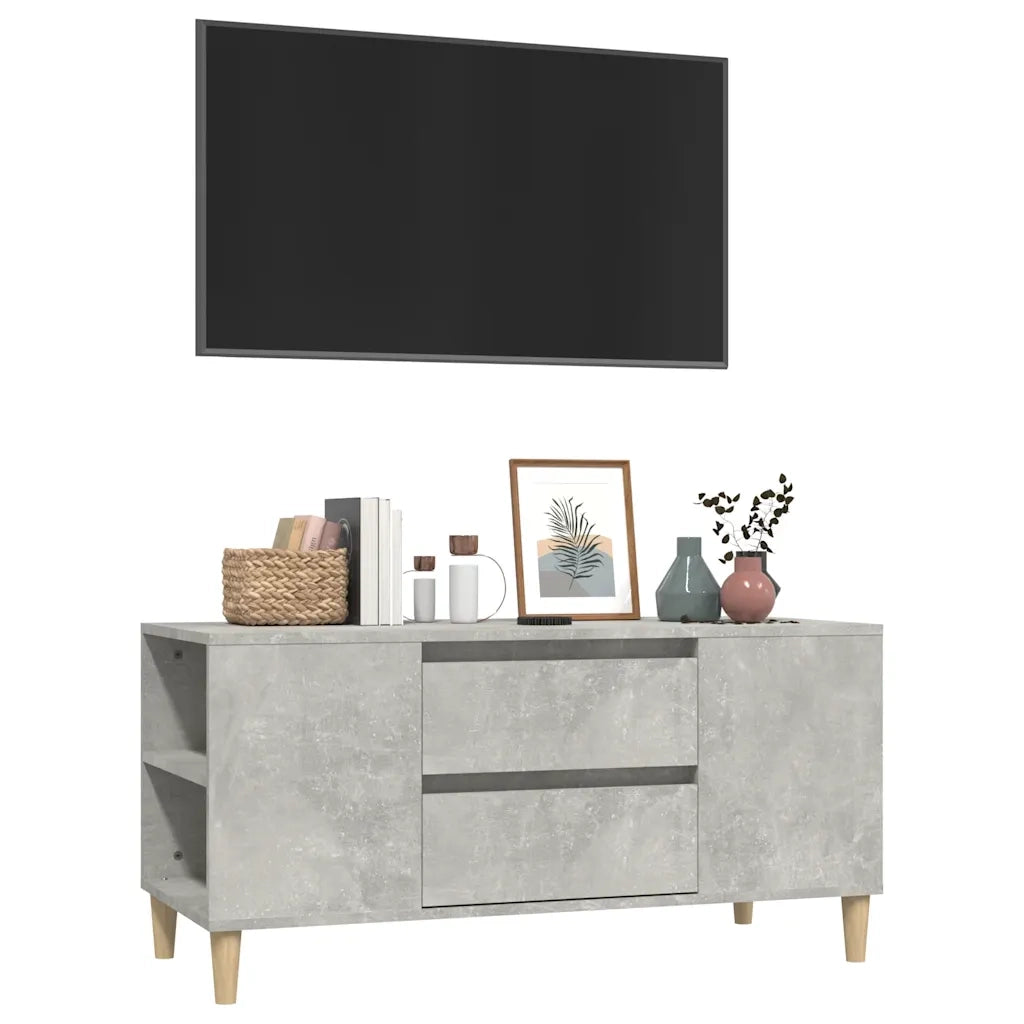 Mobile per TV Grigio Cemento 102x44,5x50 cm Legno Multistrato cod mxl 26866