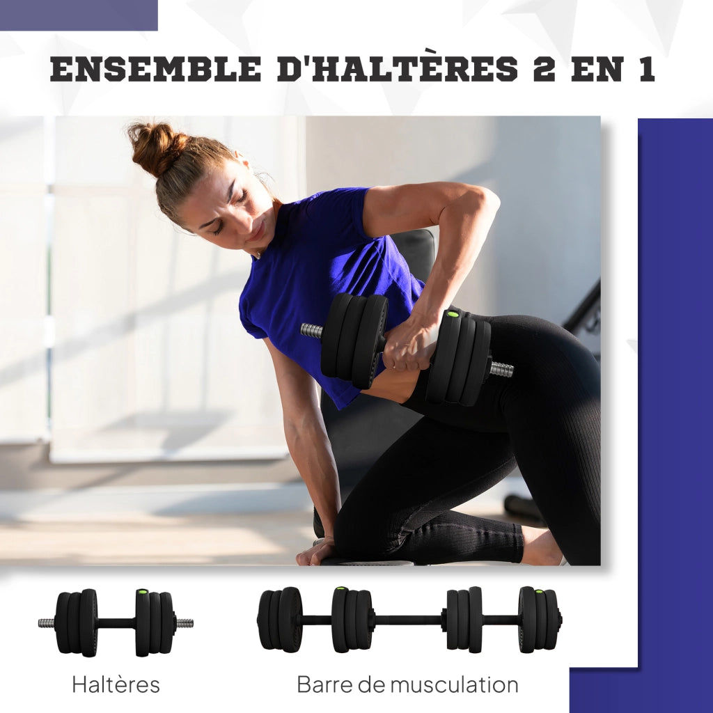 Manubri Regolabili 2 in 1 ¨C zephmum ¨C 20 kg con Barre