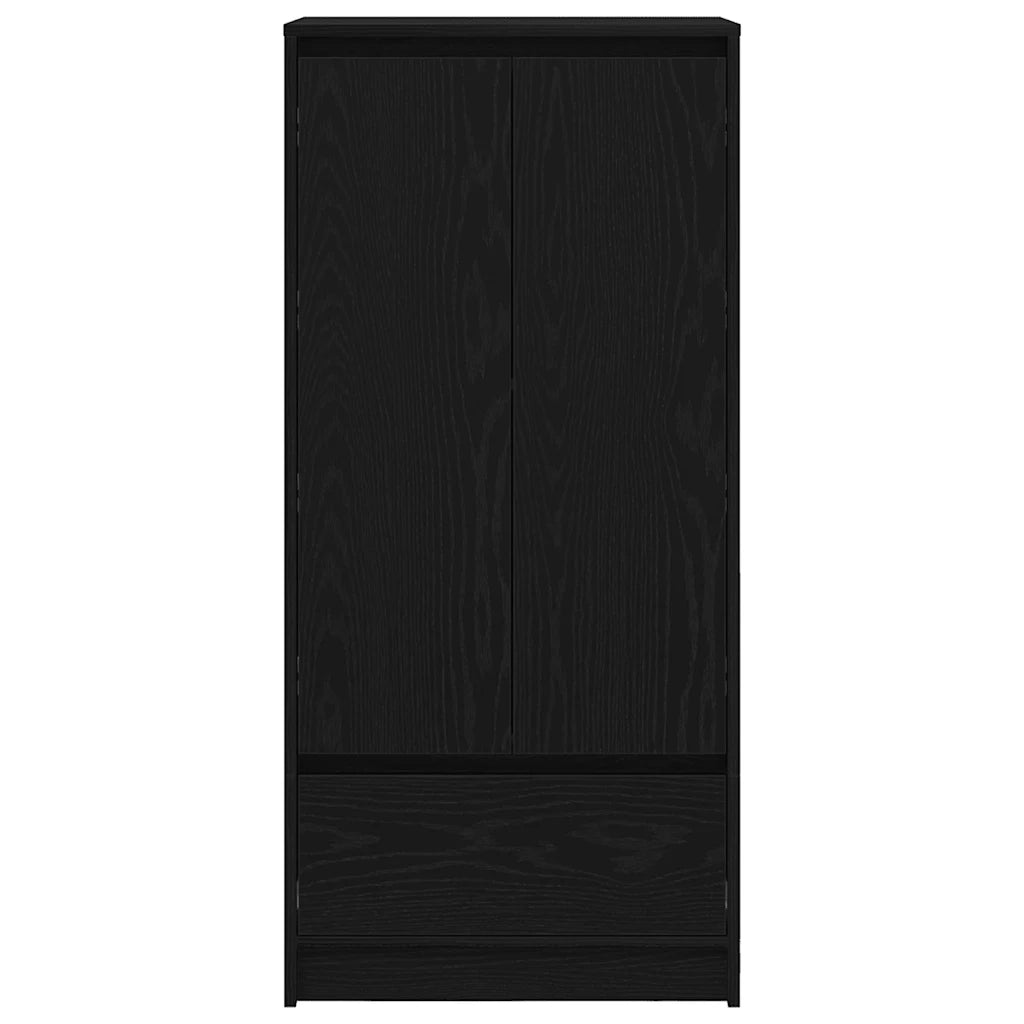 Armadio con Cassetto Rovere Nero 55,5x34x119,5 cm in Truciolato CFW4042516