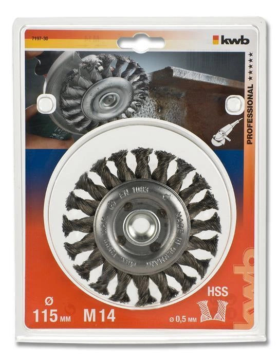 kwb 719730 Ruota a raggi di filo di acciaio Spazzola a disco 11,5 cm