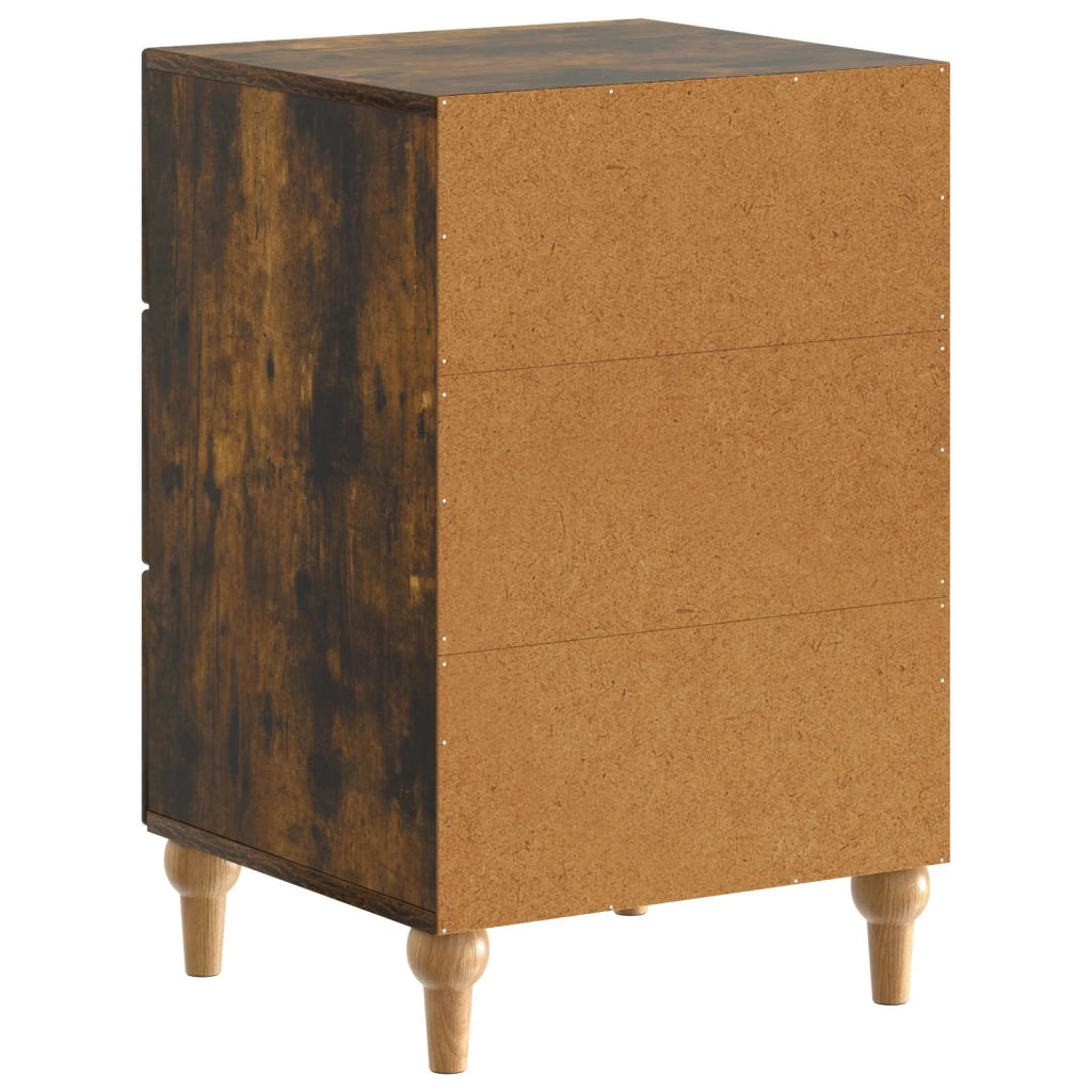 Comodino | Armadio da Notte | Mobiletto da notte con cassetto Rovere Fumo 43x 41 x 66,5 cm