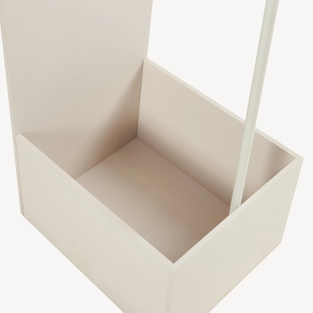 Specchio da Terra Saden con Appendiabiti e Vano Portaoggetti 165 x 40 x 51 cm - Avena Oatmeal [en.casa]
