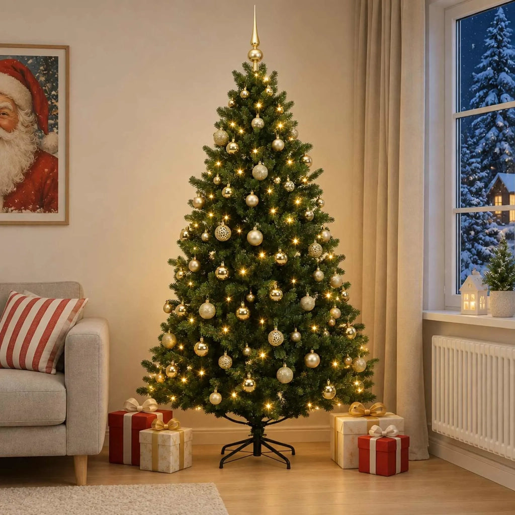 Albero di Natale artificiale con palline 240 cm 300 LED 3466547