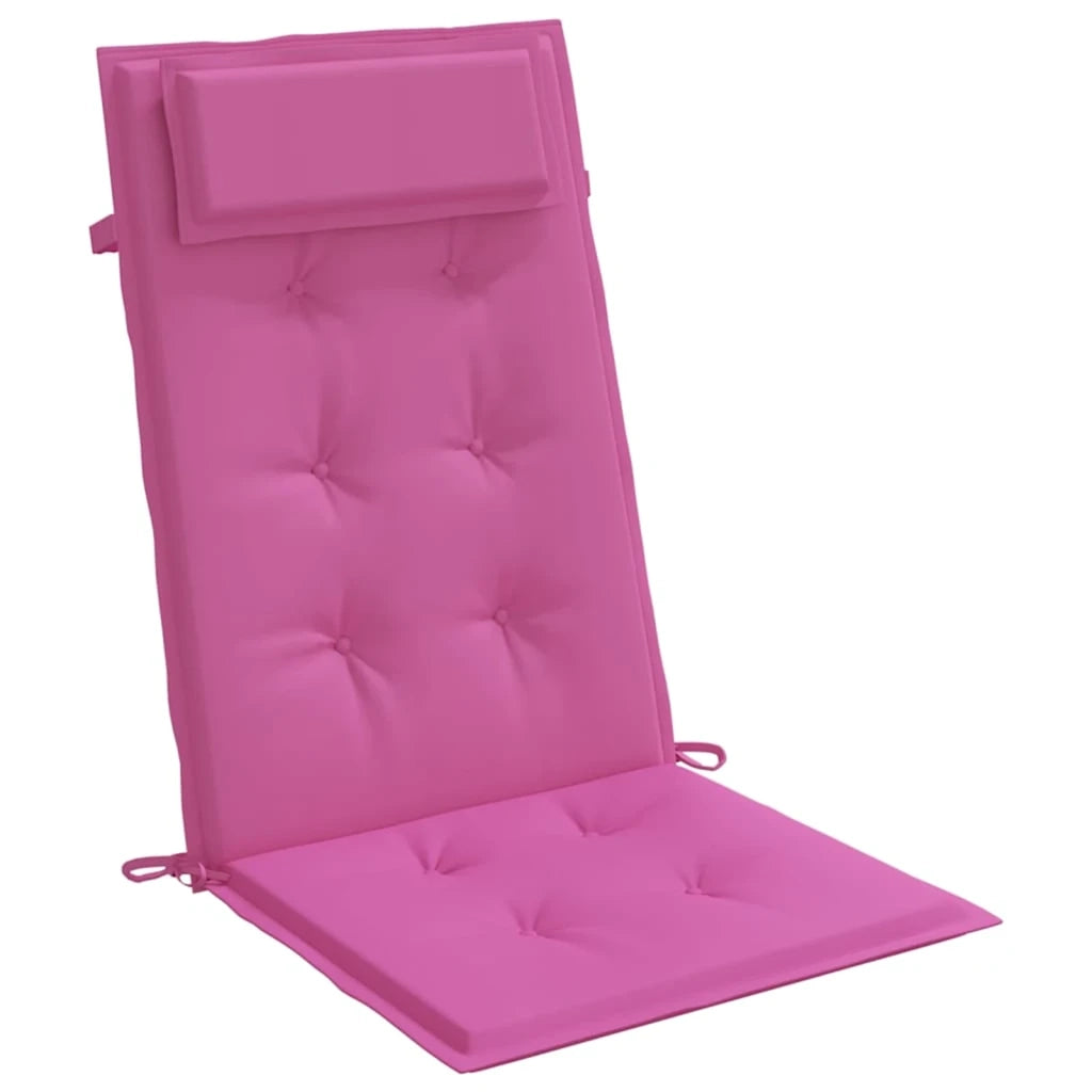 Cuscini per Sedia con Schienale Alto 6 pz | Cuscini per sedie Rosa in Tessuto Oxford
