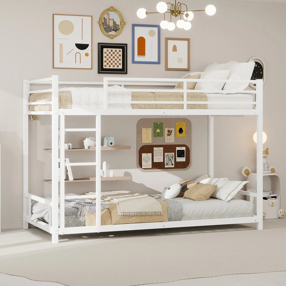 Letto a Castello in Metallo con Due Letti Singoli ¨C MINIMAL ¨C Nero
