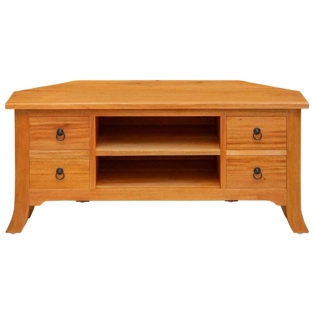 Mobile TV-Credenza per TV Naturale 100 x 40,5 x 46 cm Legno di Mogano Massello