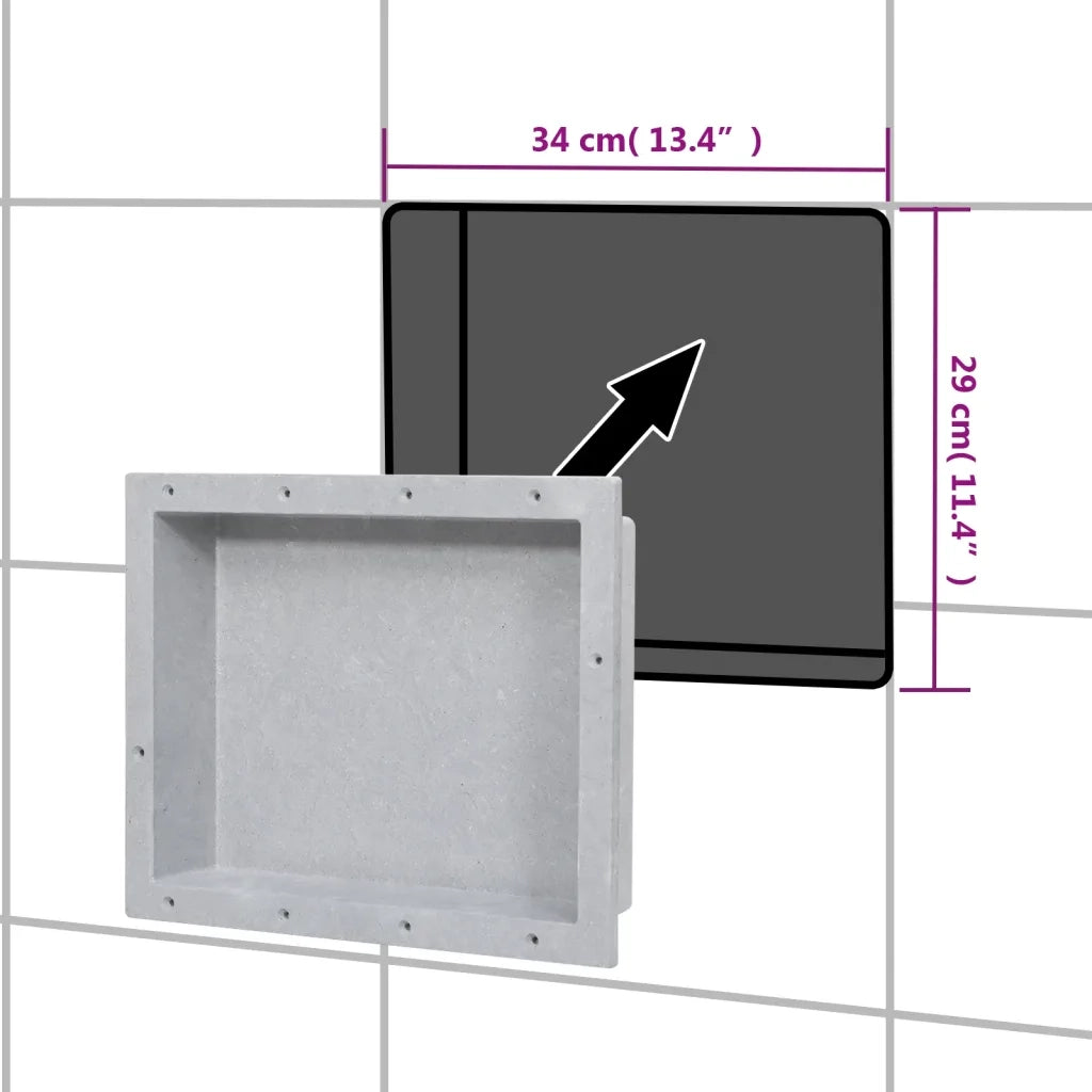 Nicchia da Doccia in Grigio Opaco 41x51x10 cm 151392