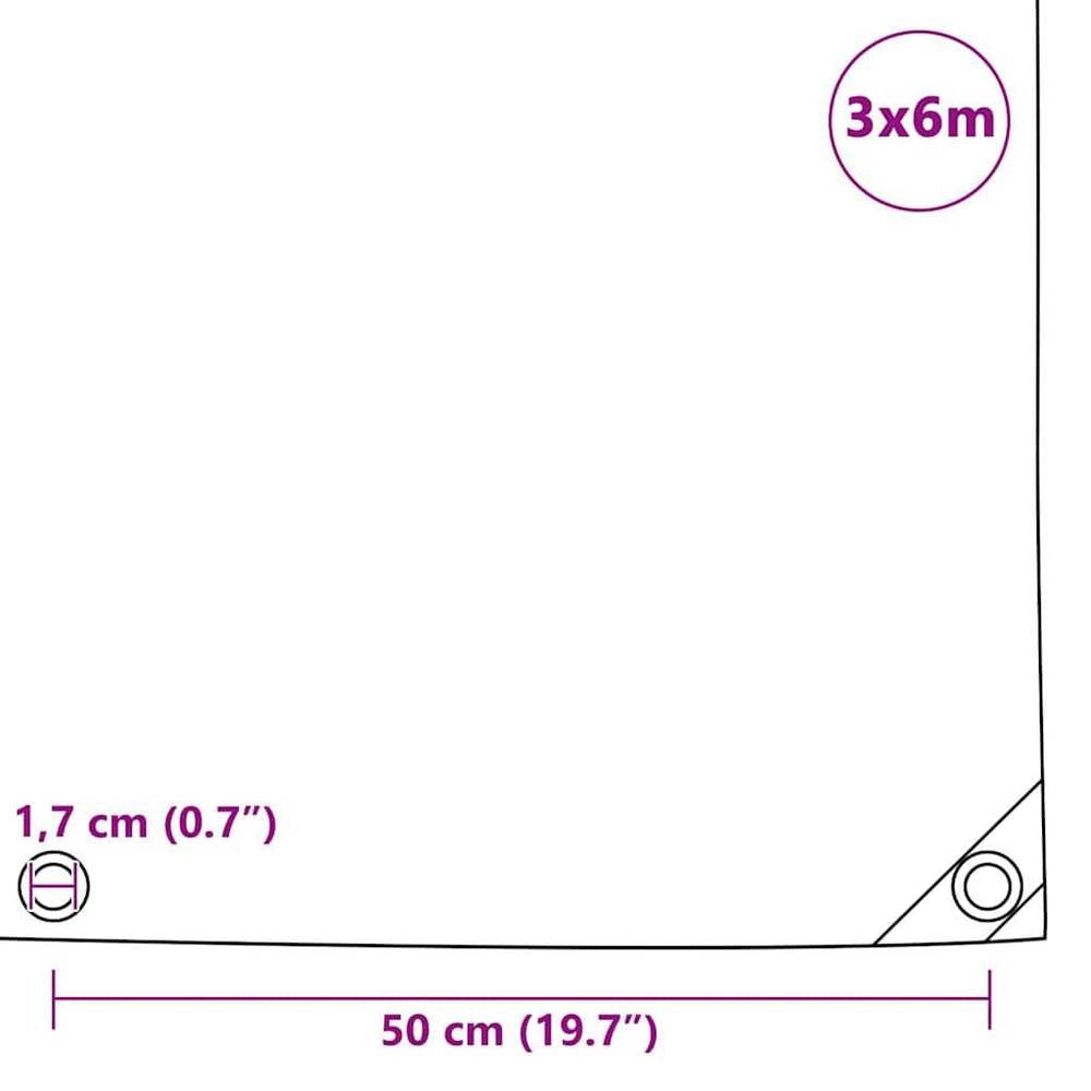 Tarpaulin 650 G/square Meter 3x6 M