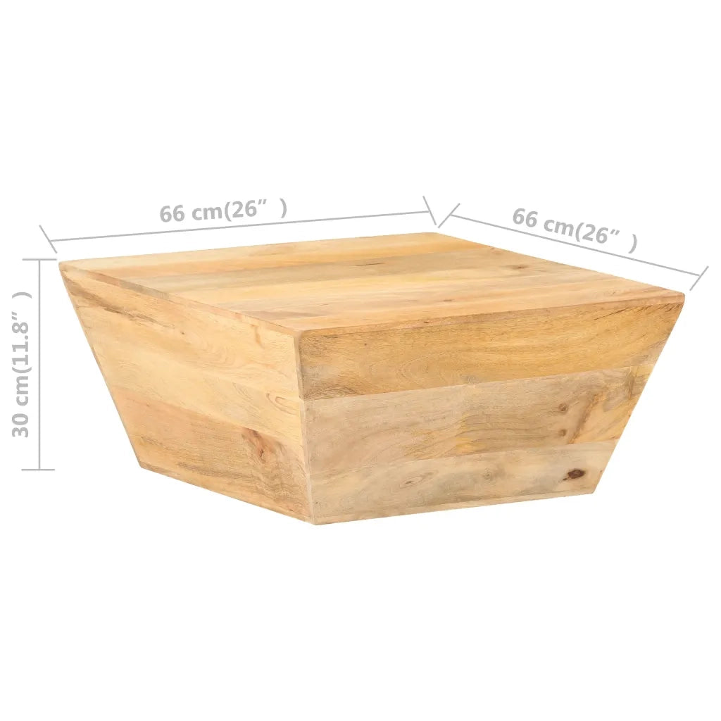 Tavolino da CaffÃ¨ a Forma di V 66x66x30 cm in Legno di Mango
