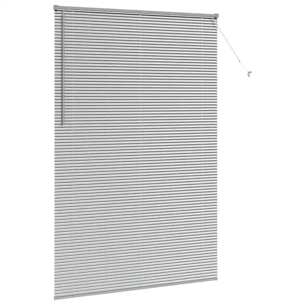 vidaXL Tenda per Finestra con tende Manuale Argento Alluminio