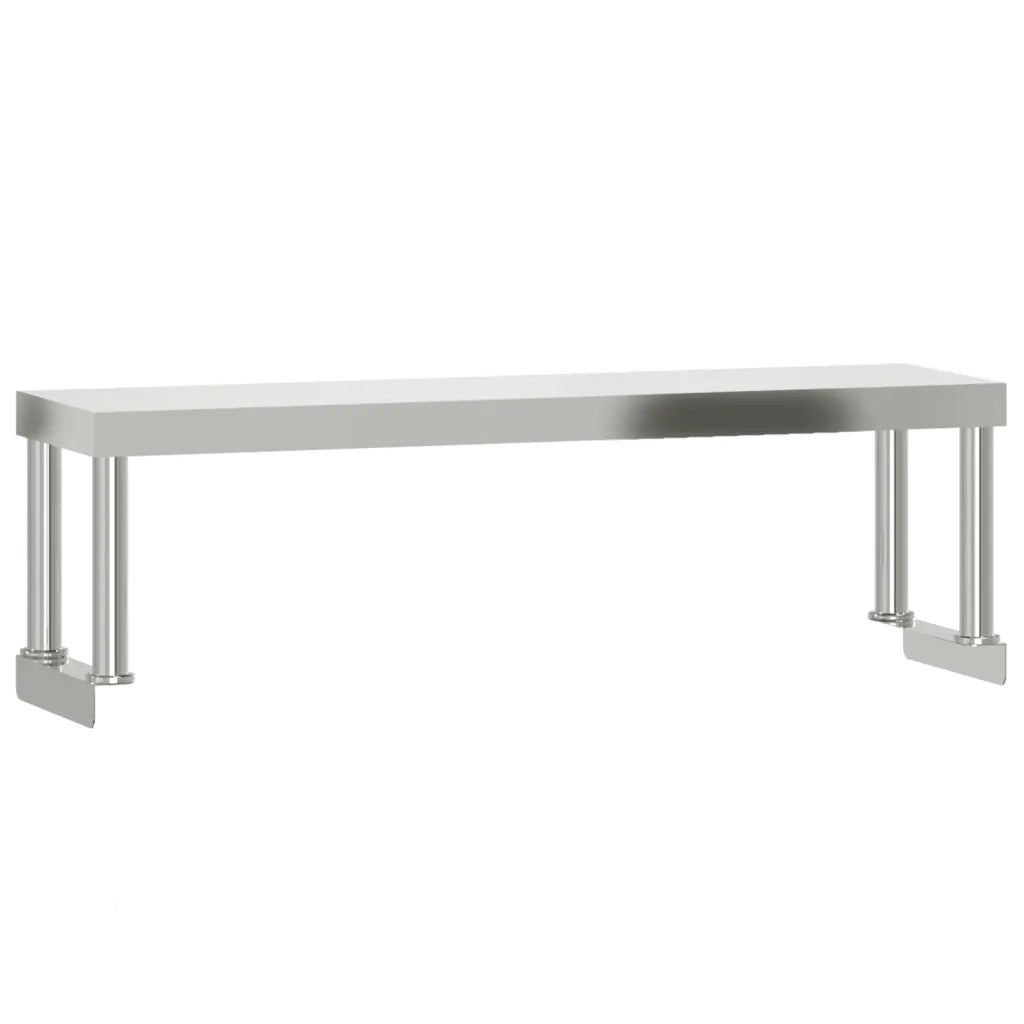 Tavolo Lavoro Cucina con Ripiano 110x30x120 cm Acciaio Inox CFW2911089