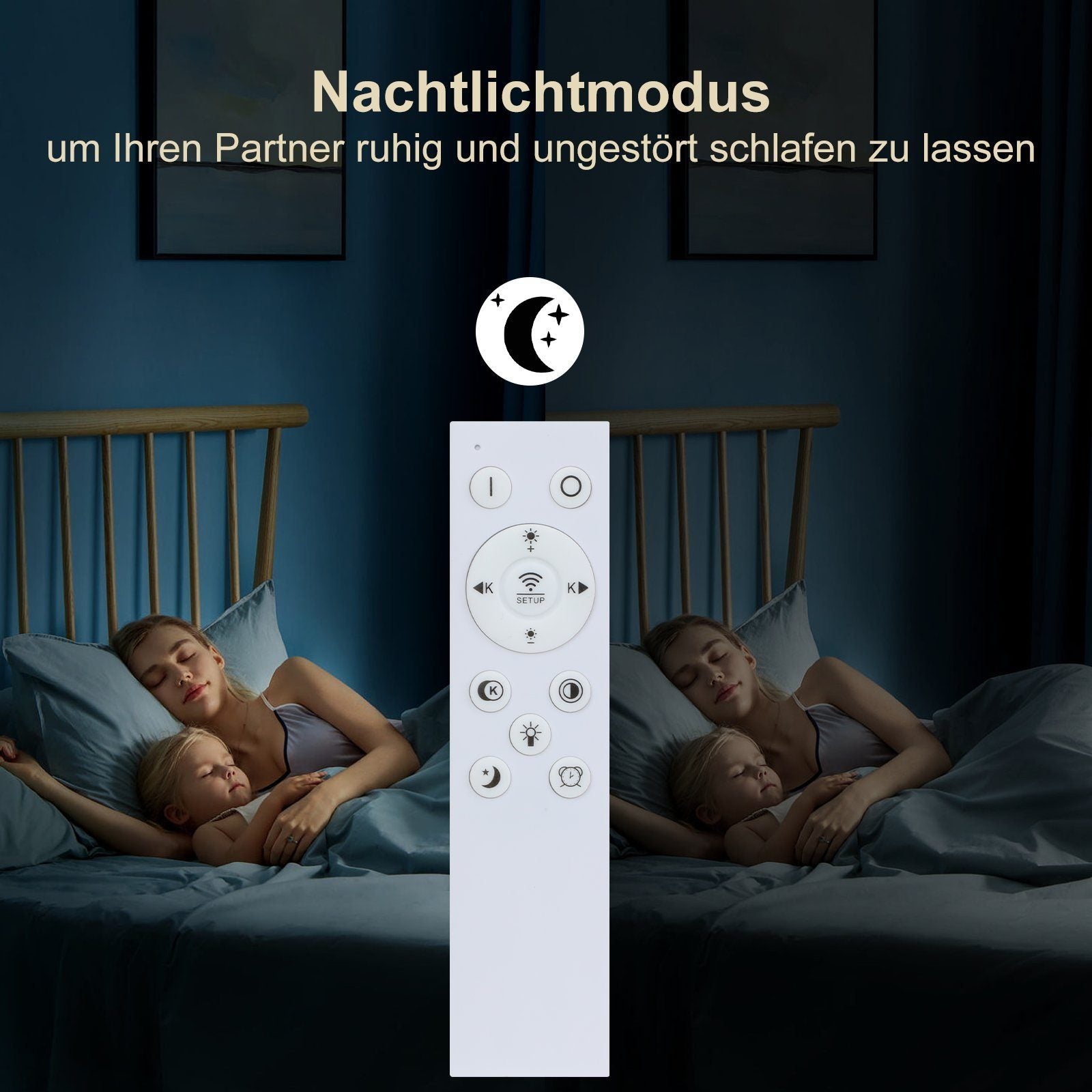ZMH Lampada da soffitto a LED con telecomando - Lampada da camera da letto in metallo