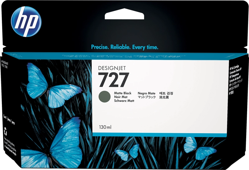 HP Cartuccia inchiostro nero opaco DesignJet 727, 130 ml