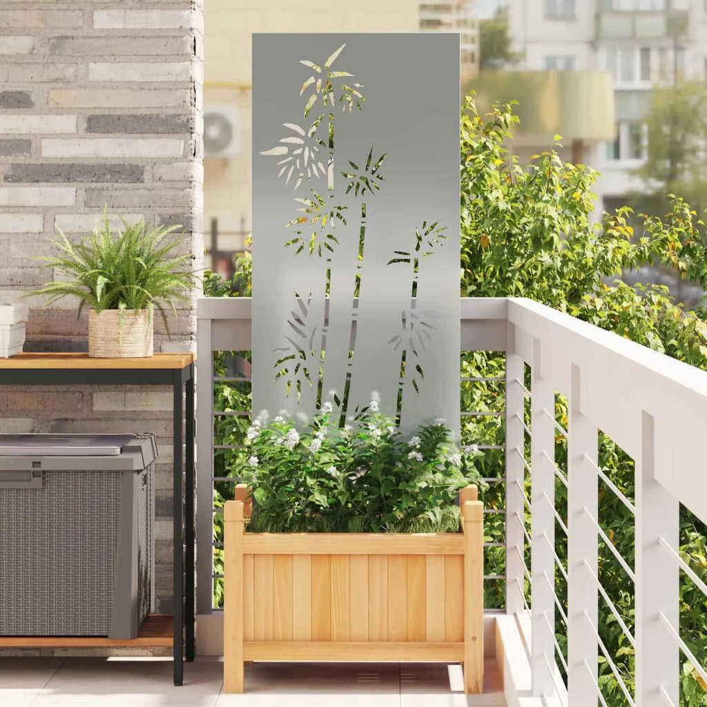 Schermo per privacy in giardino Floreale Argento 50 x 140 cm 876299