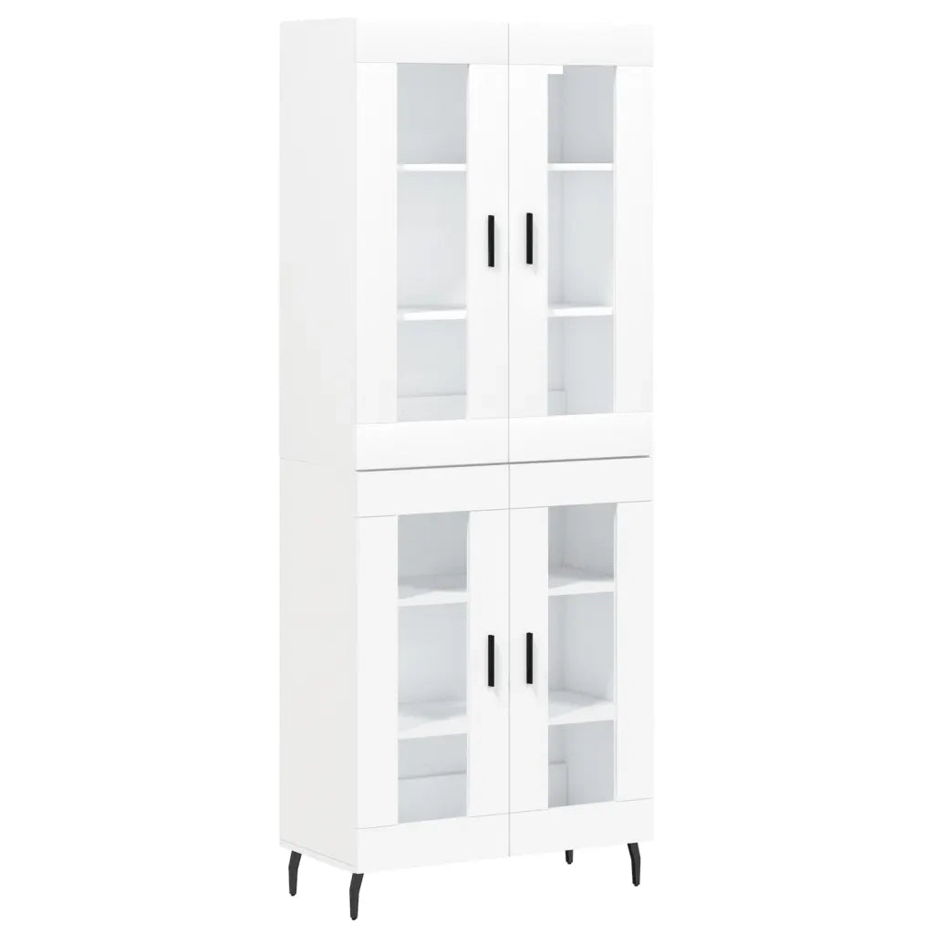 Credenza Bianca 69,5x34x180 cm in Legno Multistrato 3198289