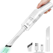 Mini-autostofzuiger portatile a batteria (400 g) 

Mini stufatore portatile a batteria, mini ma potente stufatore a batteria wireless per auto/bureaux V06/Bianco