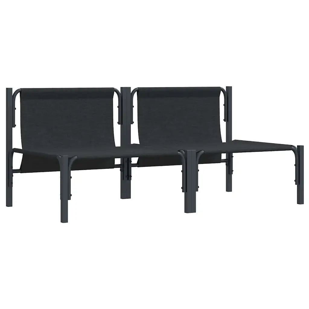 Divano da Giardino-Mobili da Esterno 2 Pezzo Antracite 80 x 80 x 71 cm Acciaio 612477
