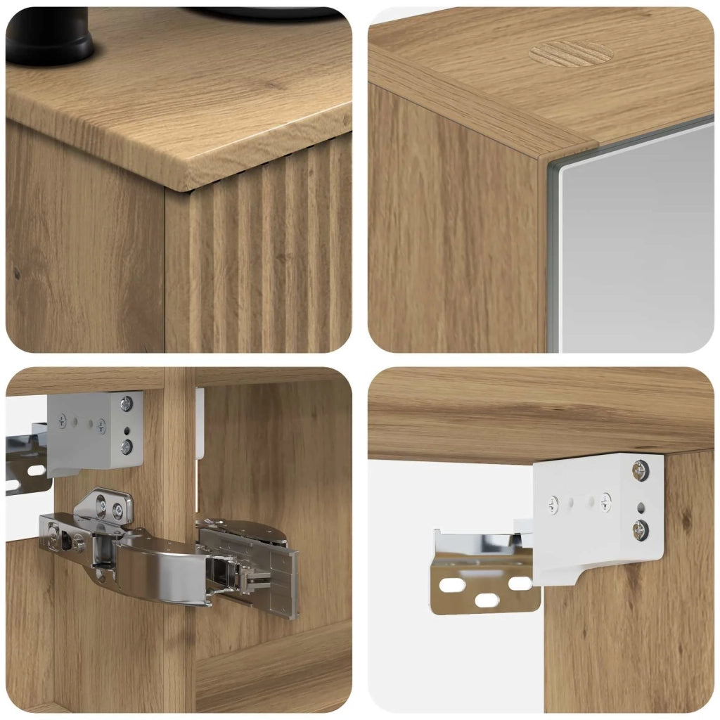 Set di mobili per il bagno 6 pcs Rovere Artigianale 3407134