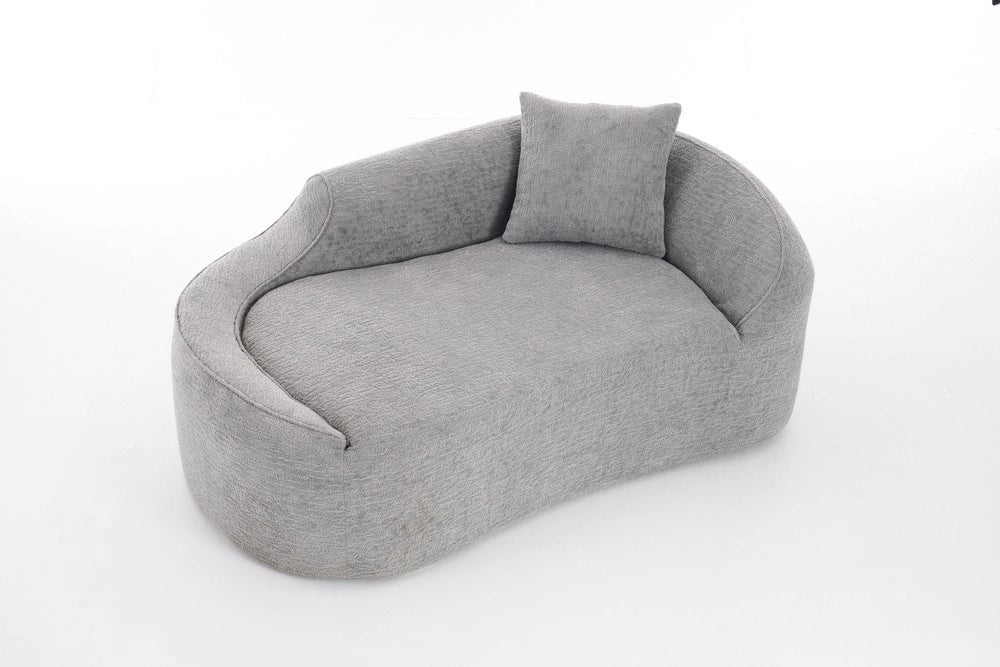 Divano letto ¨C Minimal ¨C grigio, tessuto, 2 posti, con cuscino
