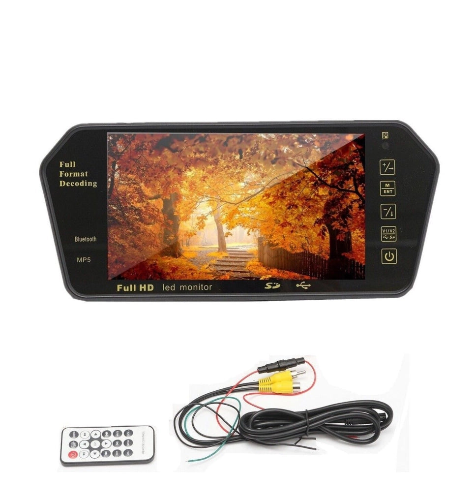SPECCHIETTO RETROVISORE MONITOR 7'' BLUETOOTH USB SD TFT MP5