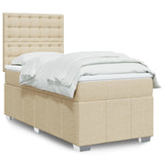 Giroletto a Molle con Materasso Crema 90x190 cm in Tessuto 3291542