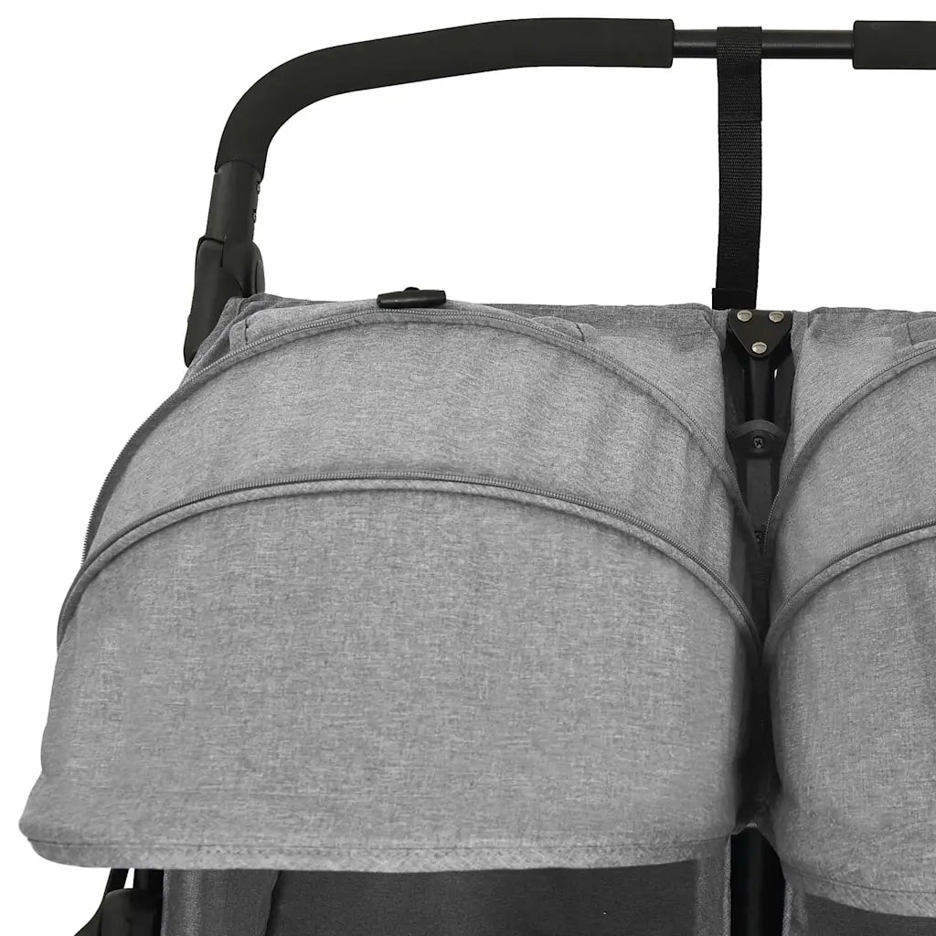 Passeggino Gemellare Grigio Chiaro in Acciaio cod mxl 69099