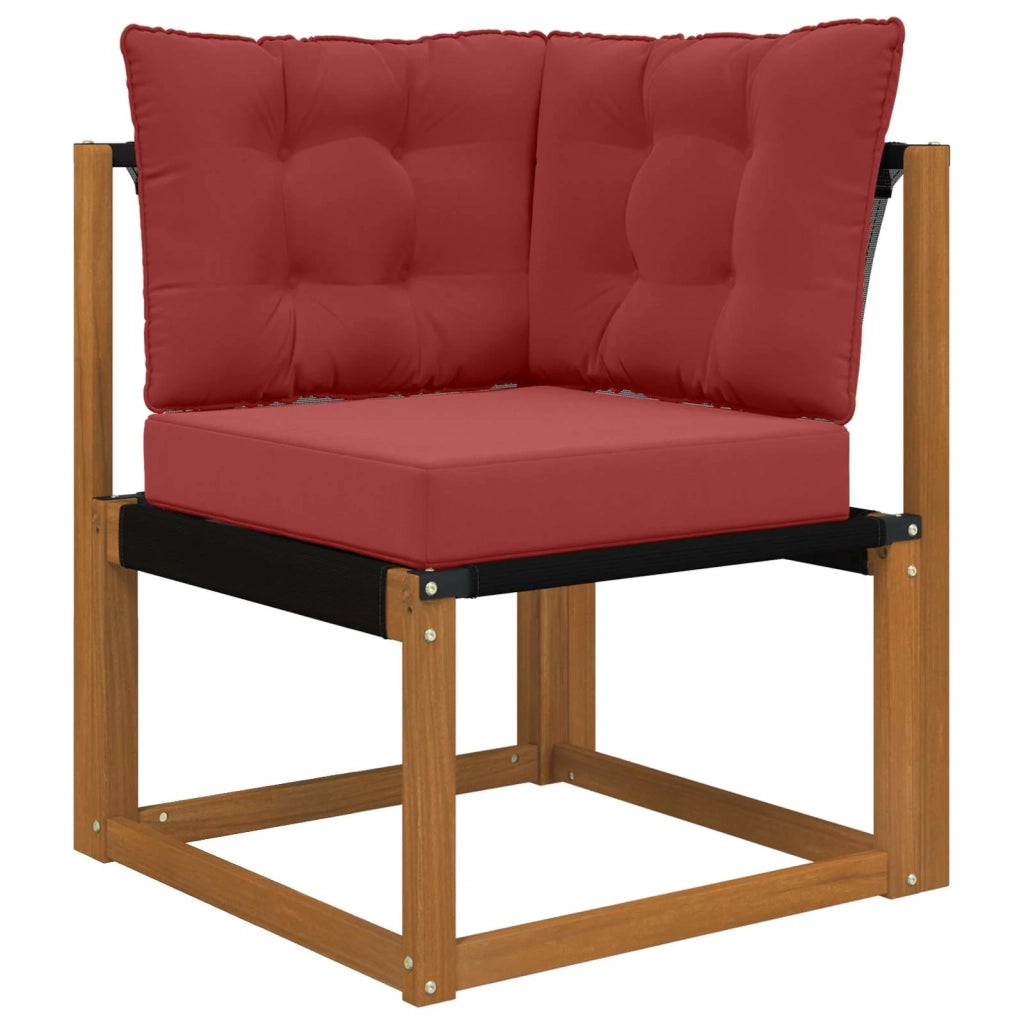 Cuscino per divano da esterno 3 pcs Rosso vino Poliestere