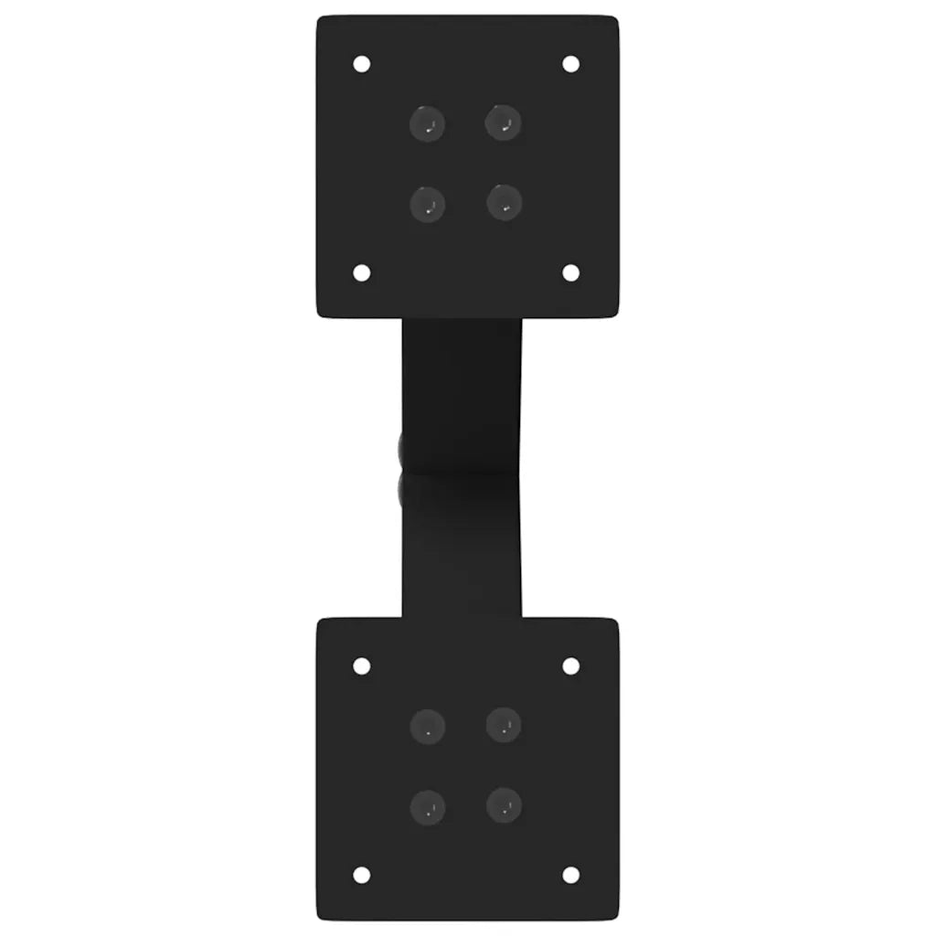 Gambe per Tavolino da Caffè a X 2 pz Nere 30x(30-31) cm Acciaio 4012868