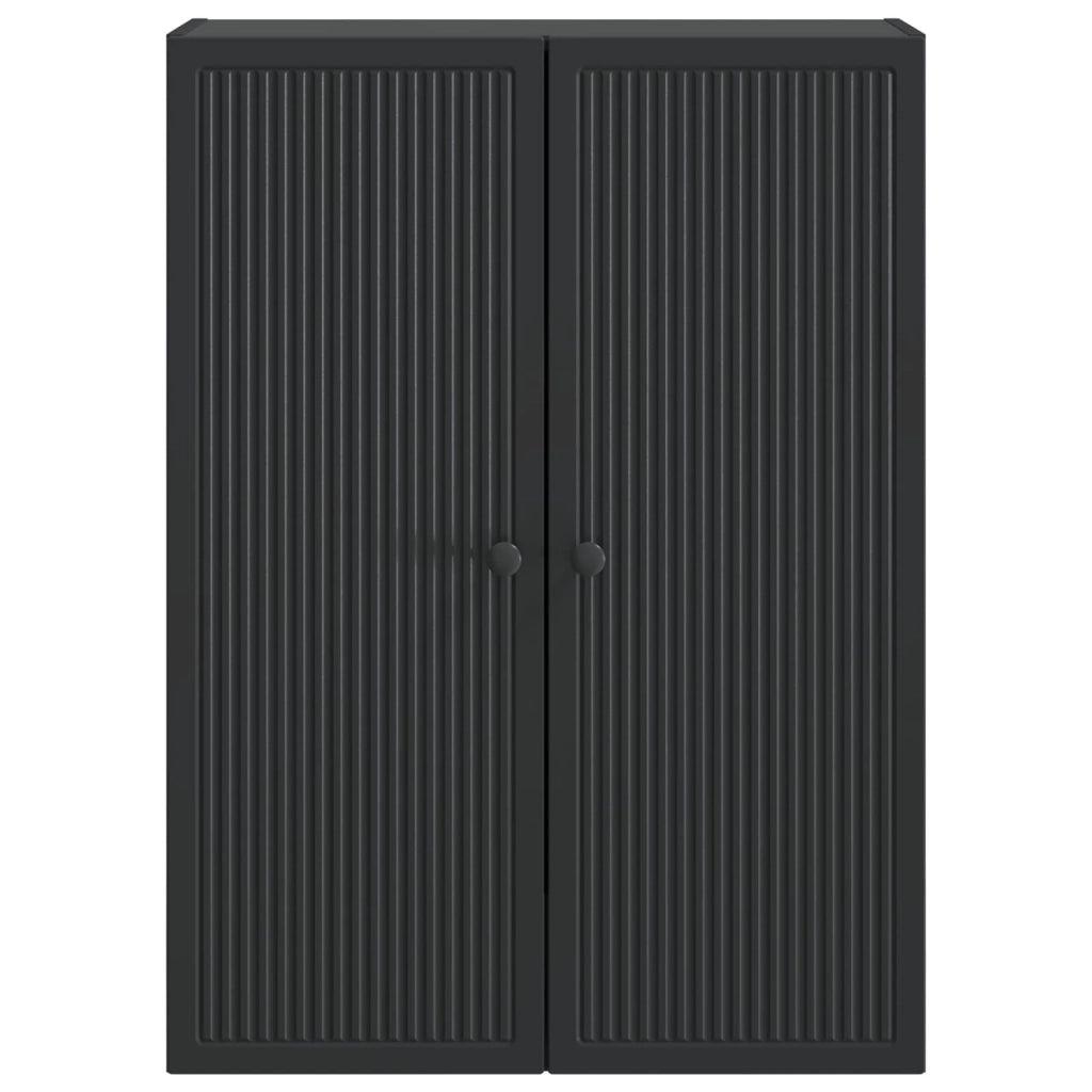 Mobiletto a muro Nero 66 x 34,5 x 90 cm Legno ingegnerizzato 897886