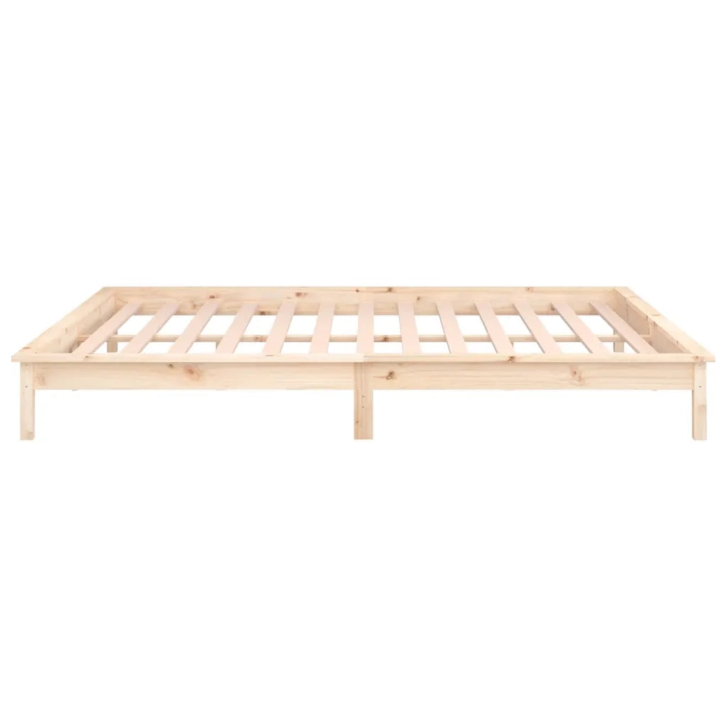 Giroletto con LED-Struttura Letto 140x200 cm in Legno Massello 393175
