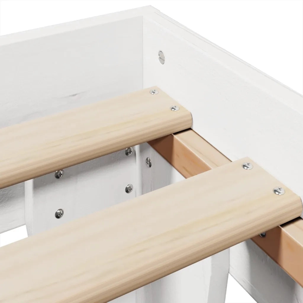 vidaXL Letto senza Materasso Bianco 160x200 cm Legno Massello di Pino