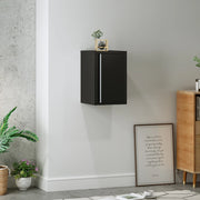 Armadietto a Parete Burlöv con Anta in Acciaio 50 x 33 x 35 cm - Nero [en.casa]