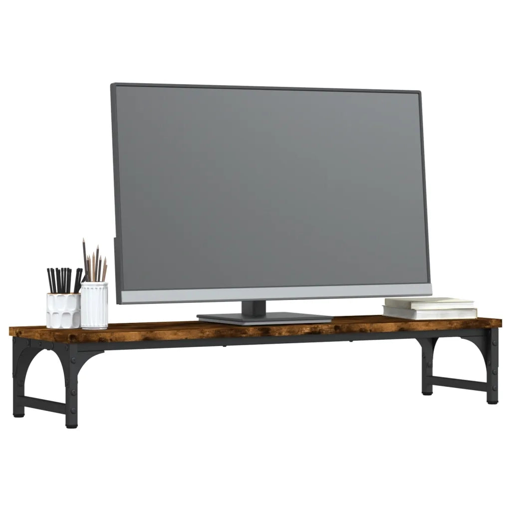 Supporto per Monitor Rovere Fumo 85x23x15,5cm Legno Multistrato 834007