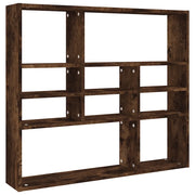 Mensola a Muro | Mensola a parete Rovere Fumo 90x16x78 cm in Legno Multistrato
