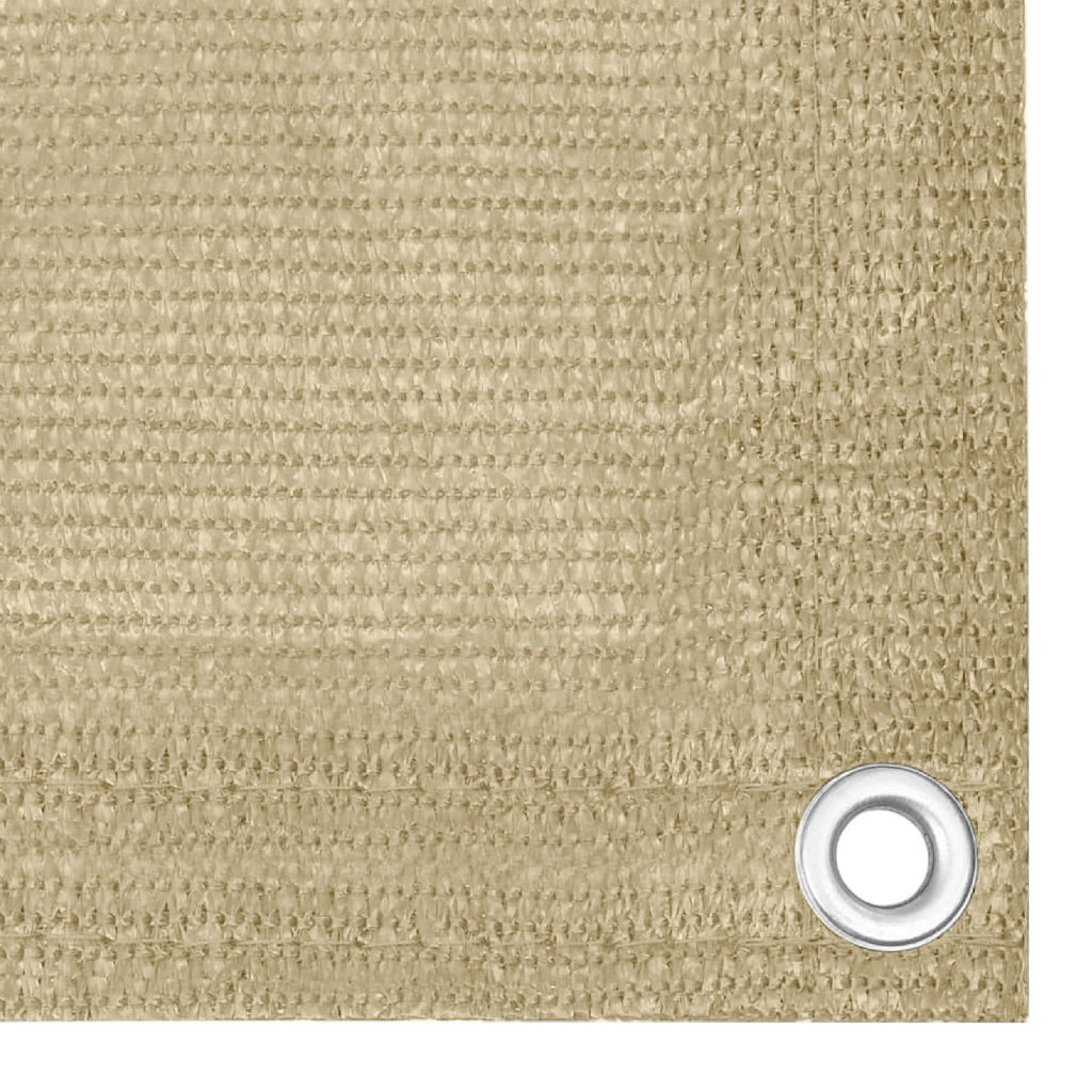 Telo Copribalcone Ombreggiante 90% con Occhielli 90x500 Cm per Privacy e Protezione Esterno Frangivista Beige