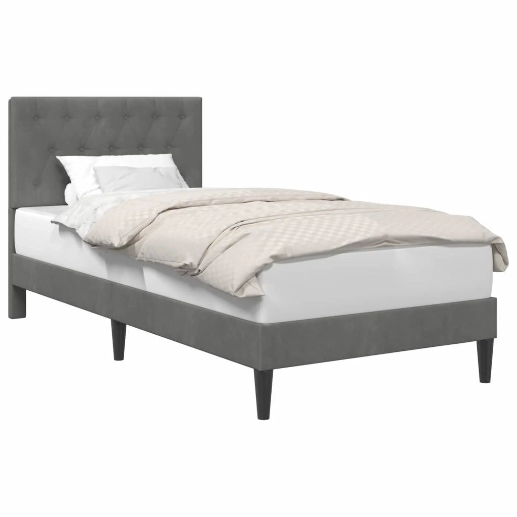 Struttura del letto Grigio Scuro 90 x 200 cm Velluto 42027638