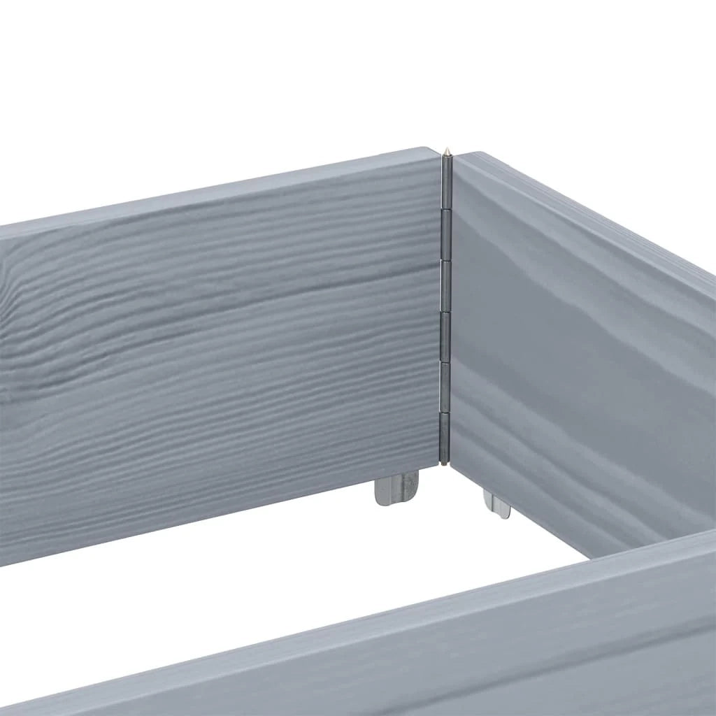 Vassoio per fioriera aiuola rialzata piante fiori terrazza giardino 150 x 50 cm legno massello di pino grigio 02_0037434